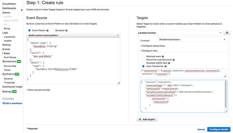 How exactly to perform automated incident reaction in a multi-account environment