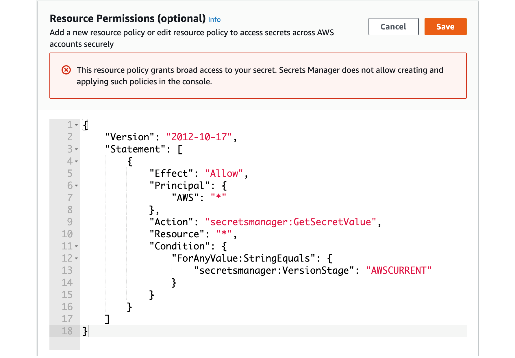 How exactly to use resource-based policies within the AWS Secrets Supervisor console to securely accessibility secrets across AWS accounts