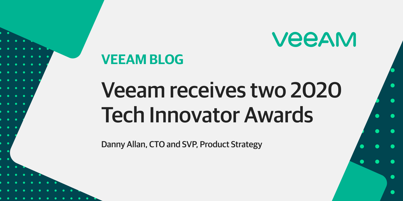 Veeam receives two 2020 Tech Innovator Awards