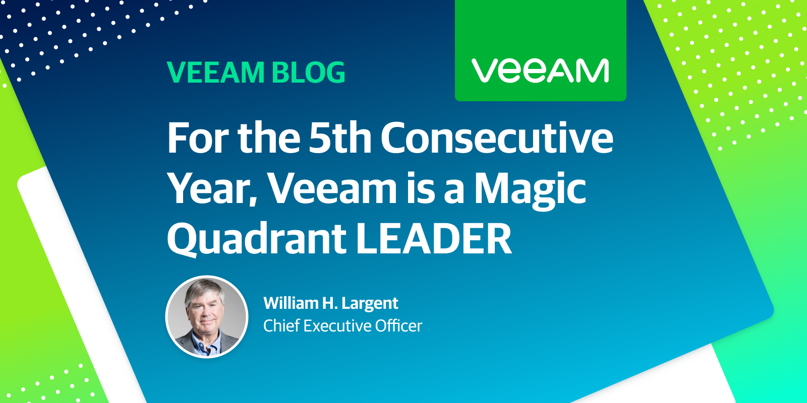 Year for the 5th Consecutive, Veeam is really a Magic Quadrant LEADER