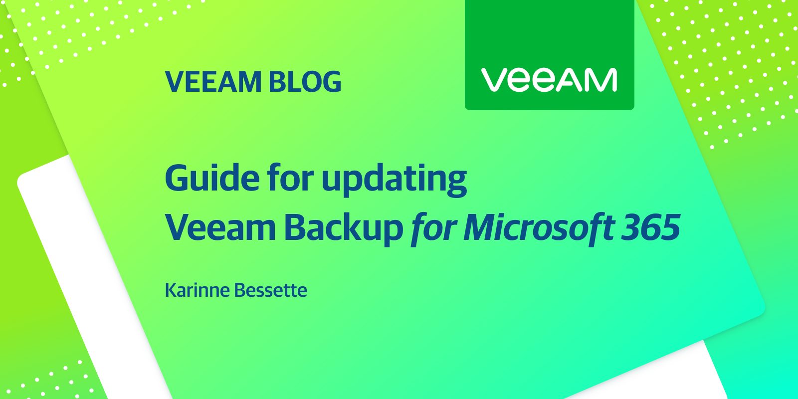 Guideline for updating Veeam Back-up for Microsoft 365