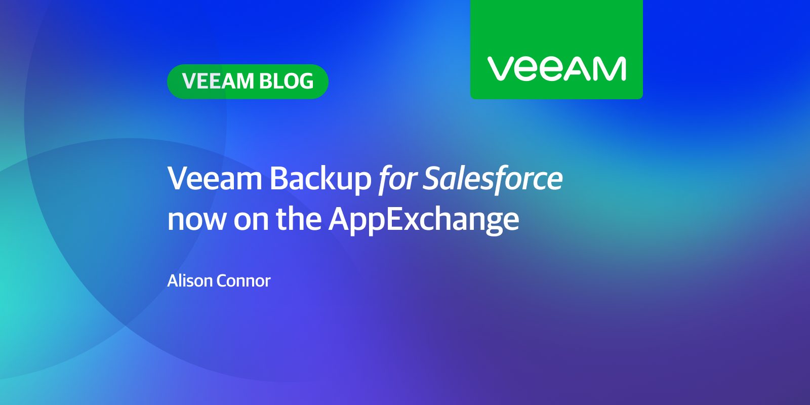 Salesforce Veeam Backup is currently available on AppExchange.