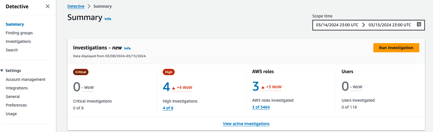 Using Amazon Detective for IAM investigations